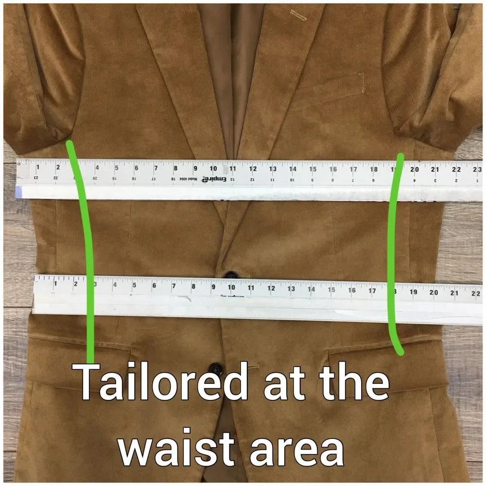 STAFFORD Mens Corduroy Blazer Sport‎ Coat Casual Jacket Size 42R Classic Suit